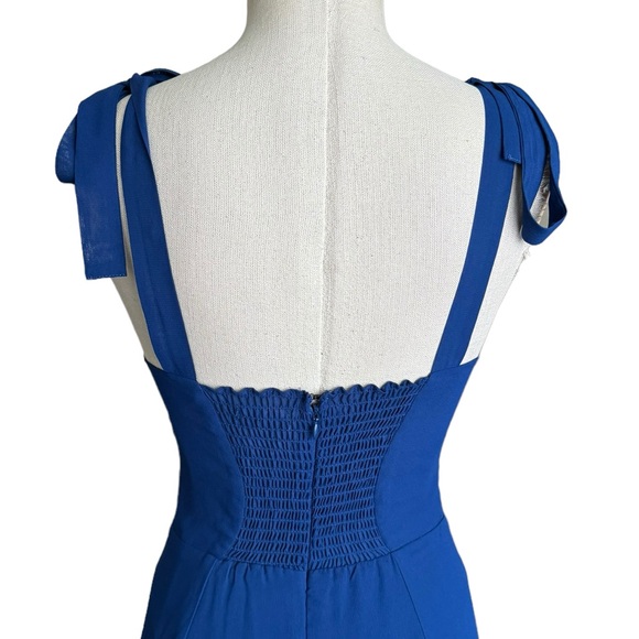Reformation Niara Mini Dress in Caspian Blue - Picture 9 of 10